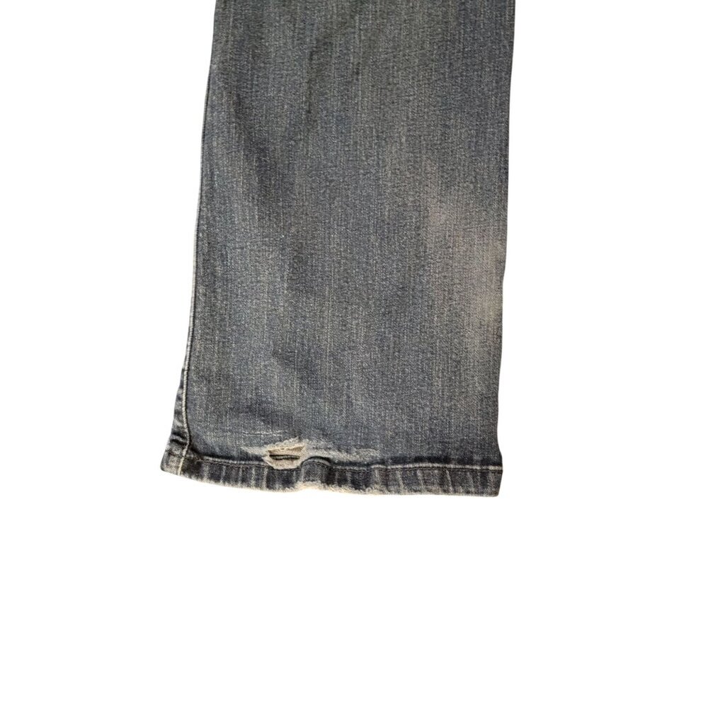 Levis Womens Bootcut Denim Jeans Size 5 Distressed Hem - Picture 5 of 9